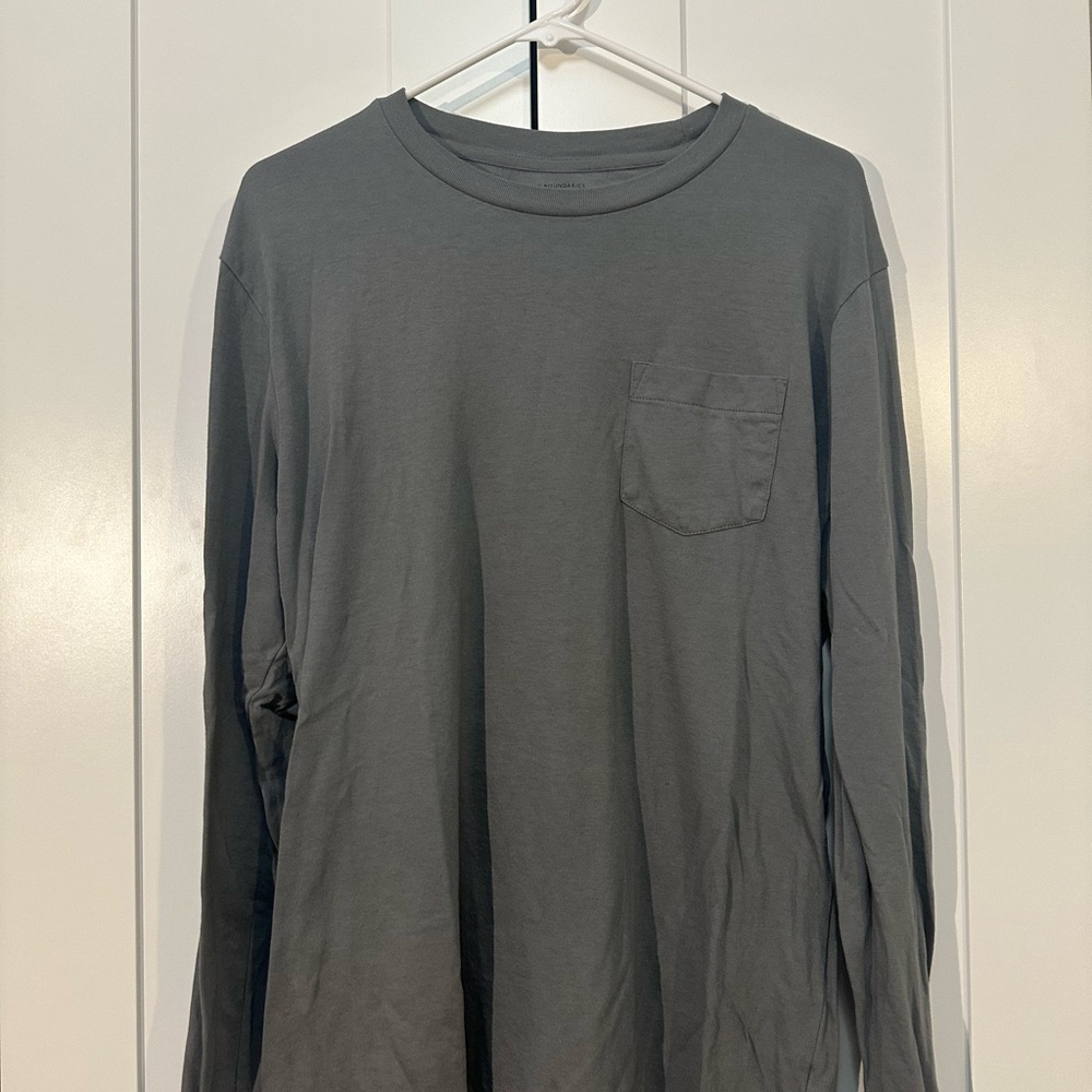Men's Gray Long Sleeve Shirt